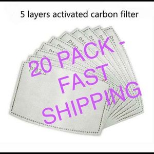 ( 20 )PM2.5 Face Carbon Filter in package 😷